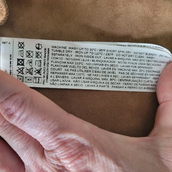 mng | Faux Suede Camel Vest | Womens Medium | Longline - Picture 7 of 8